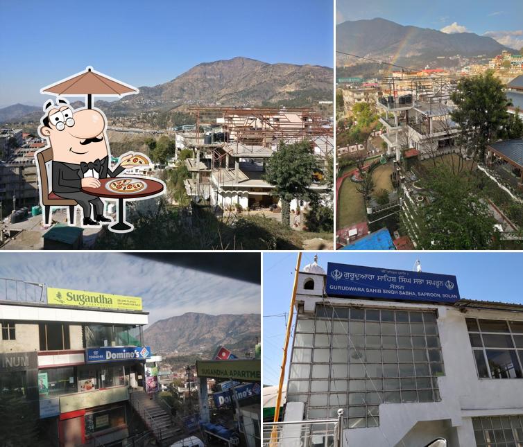 The exterior of Domino's Pizza Saproon, Solan