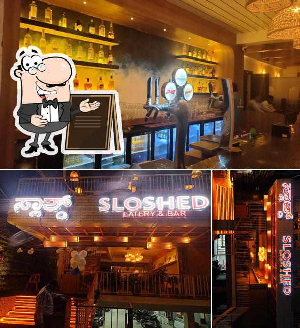 The exterior of Sloshed Eatery & Bar