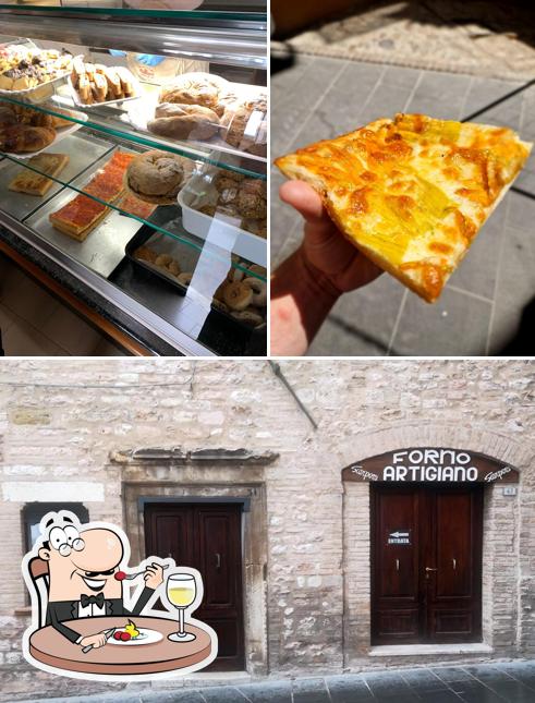 La cibo e esterno del ristorante