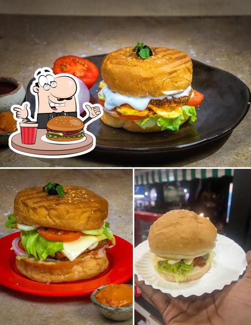 Get a burger at BEAT ROOT CAFE
