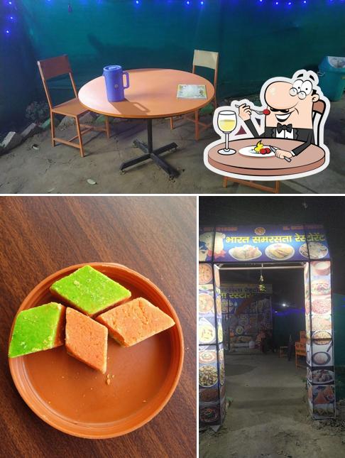 This is the image depicting food and interior at Bharat samrasta restaurant