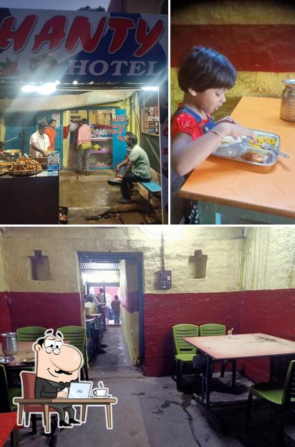 The interior of Mohanty Hotel