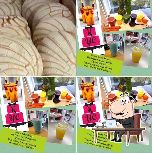 The interior of Yara's Cakery
