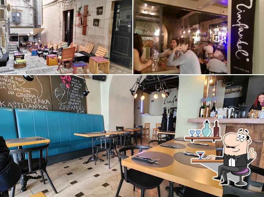 Gli interni di Zinfandel Food & Wine Bistro