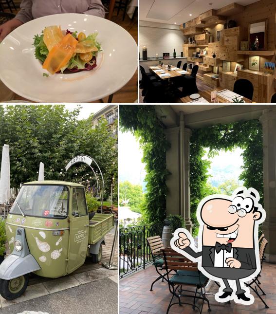 Puoi goderti l'aria fresca da seduto all'esterno di Ristorante e Pizzeria Sapori