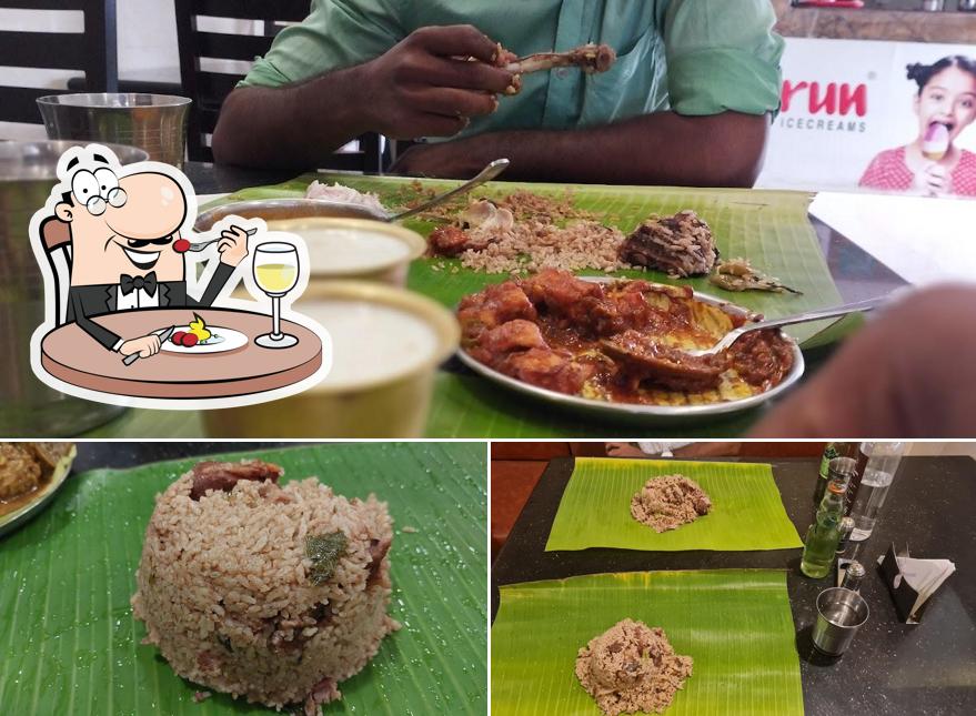 Meals at Dindigul Sri Alagappa briyani