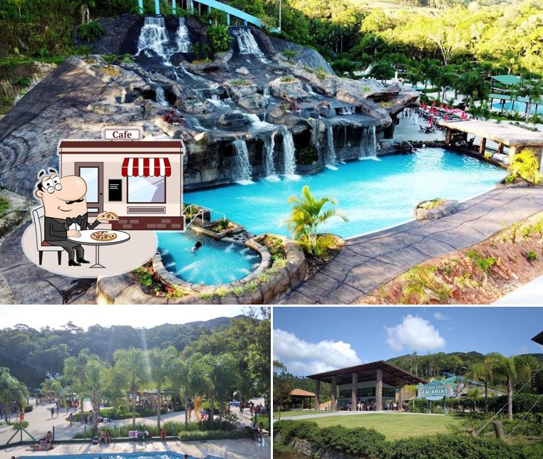 Você pode espairecer no exterior Parque Aquático Zacarias