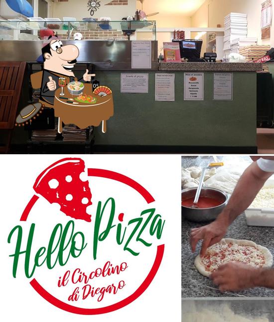 La foto della cibo e interni di Pizzeria Hello Pizza