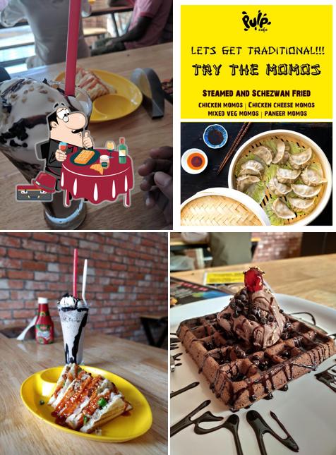 Waffles at Pulp Cafe