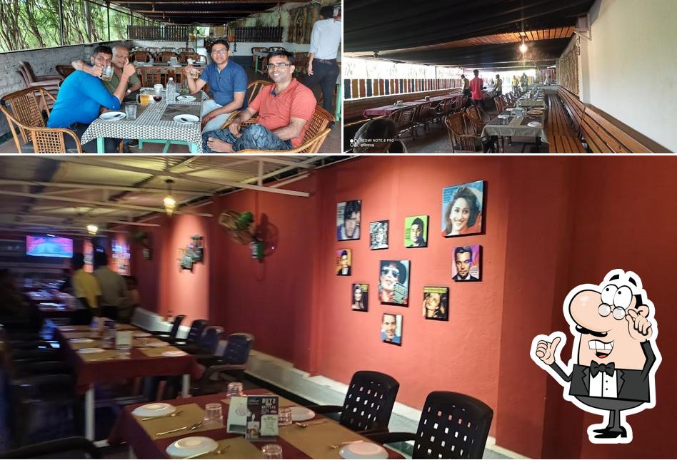 The interior of Woodlot Garden Restaurant Padegaon