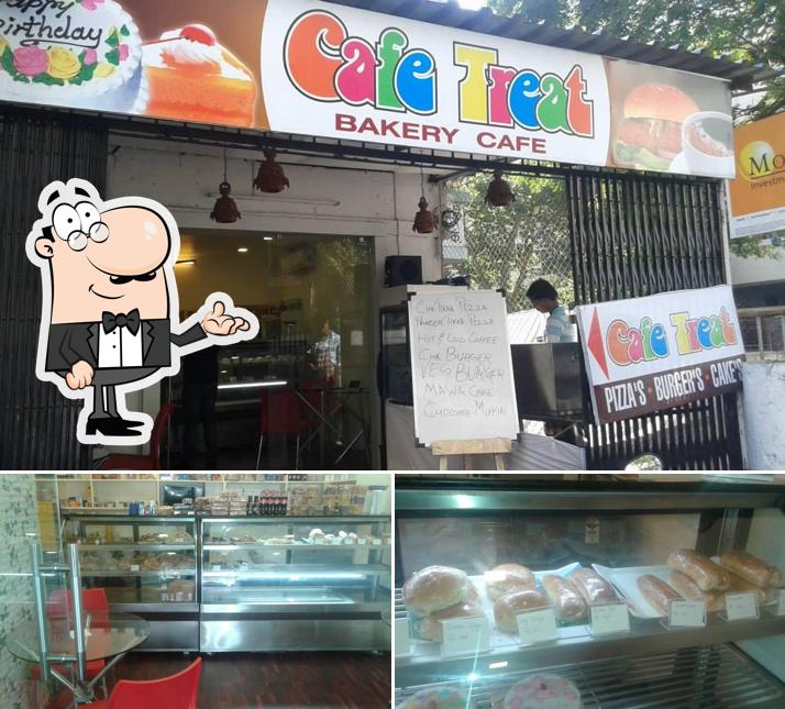 Take a look at the picture displaying interior and food at Cafe Treat