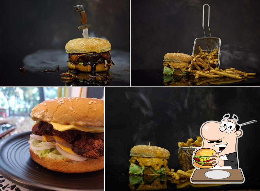 Order a burger at Fast Food Corner