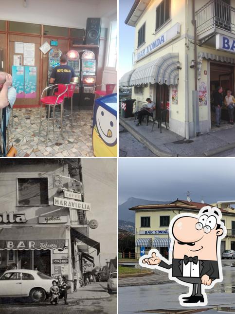 Tra le diverse cose da Bar L'onda si possono trovare la interni e esterno