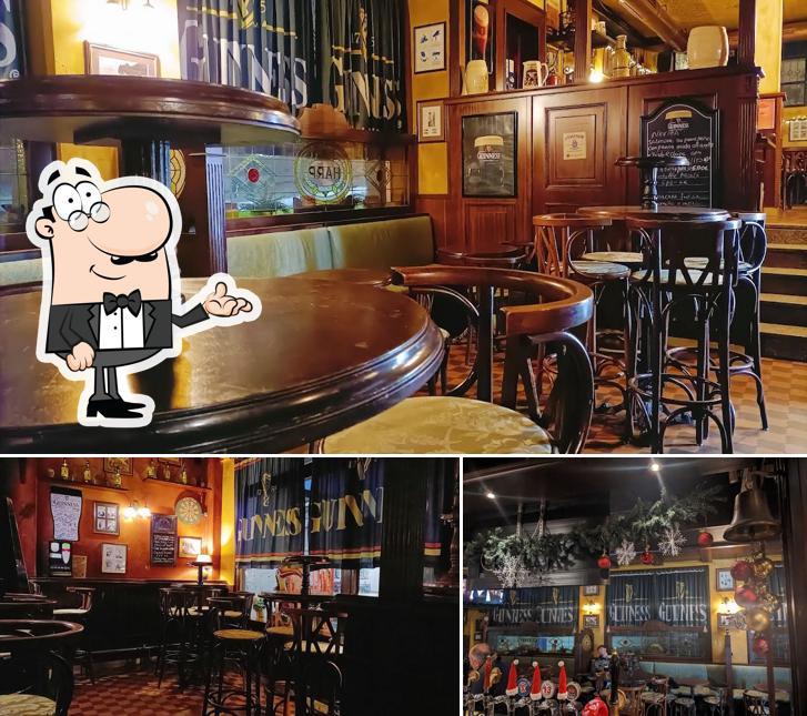 Dai un’occhiata alla foto che presenta la interni e bancone da bar di Irish Pub
