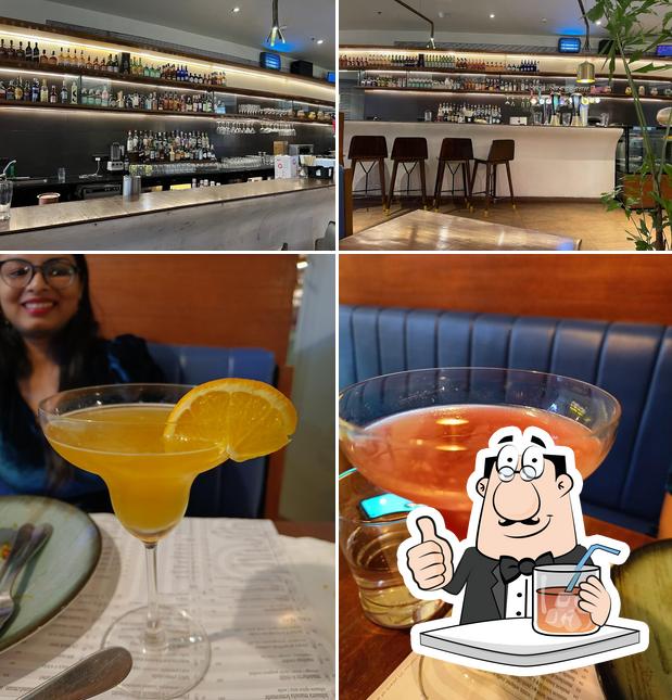 Take a look at the image displaying drink and exterior at Ishaara