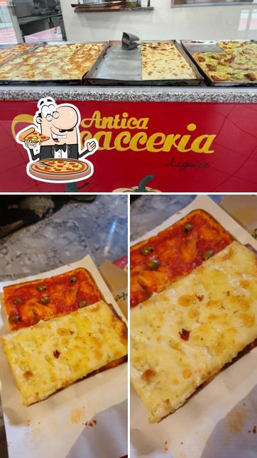 A Antica Focacceria Ligure, puoi ordinare una bella pizza