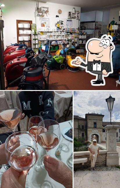 Gli interni di Antica Osteria al Centro