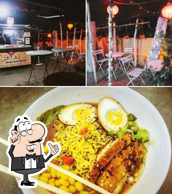 Among various things one can find interior and food at Yatai Food Cart