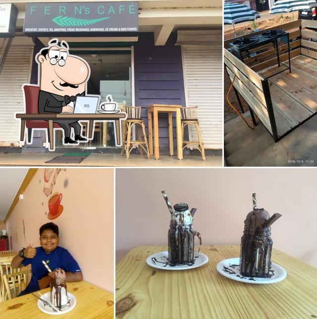 The interior of Ferns cafe