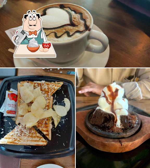 Shambhu coffee bar serves a variety of sweet dishes
