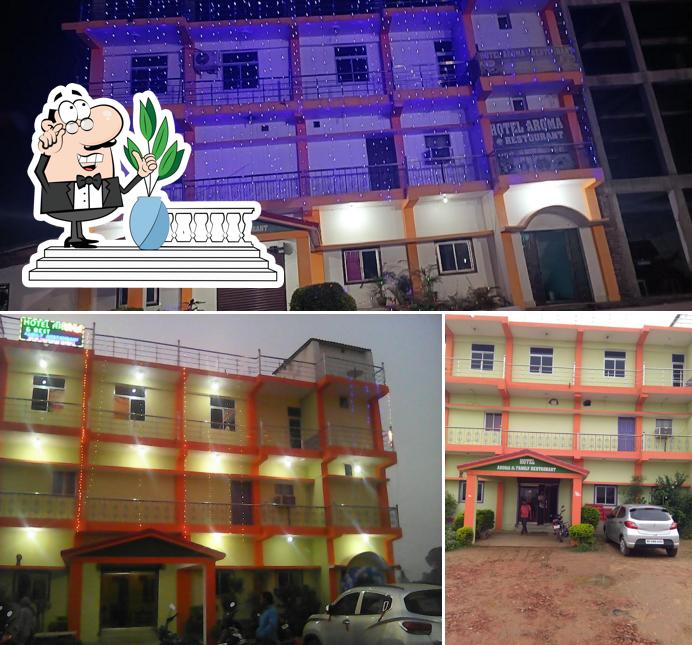 The exterior of The Aroma Hotel & Family Restaurant