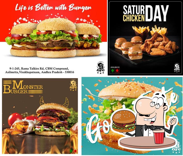 Try out a burger at dfc