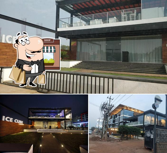 Check out how Ice Cube Lounge and Fine Dine Gokul Road Hubli looks outside