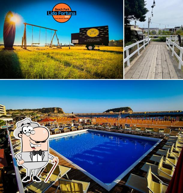 Puoi goderti l'aria fresca da seduto all'esterno di Lido Fortuna Beach Park