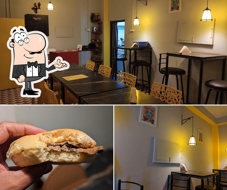 Take a look at the picture showing interior and food at Unndo