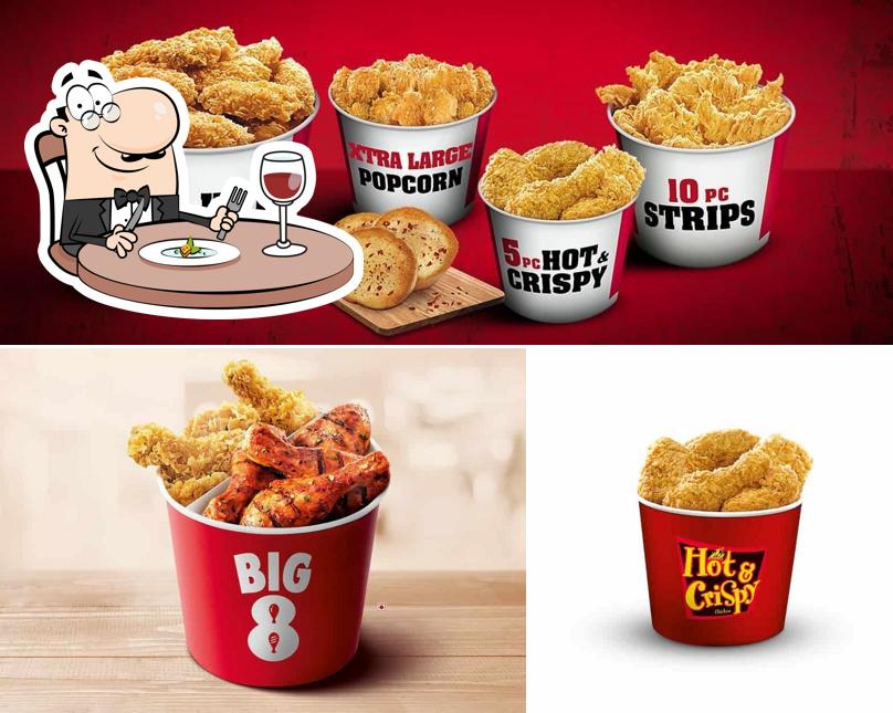 The picture of KFC’s food and beverage