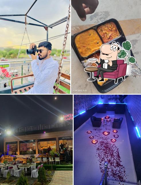 The photo of interior and food at Janta Cafe & Restaurant