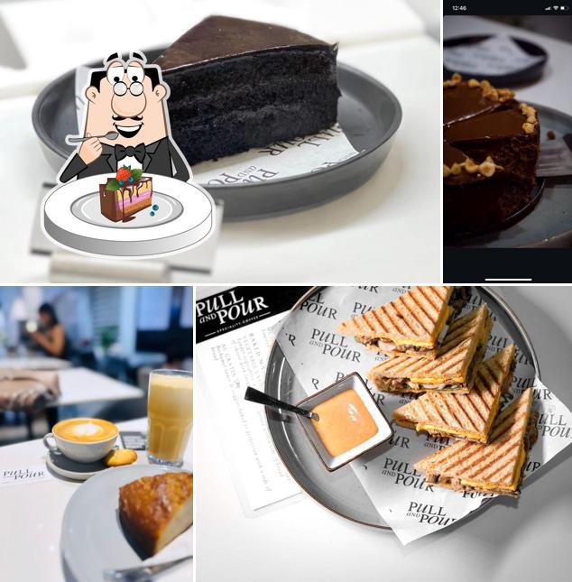 Chocolate cake at Pull and Pour Speciality Coffee