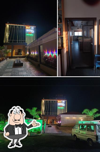 The restaurant's interior and exterior