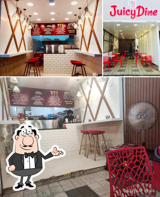 The interior of Juicy Dine