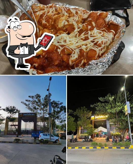 The image of exterior and food at Parishram Garden Resturant