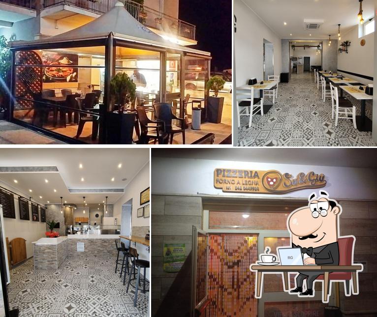 Gli interni di Pizzeria "Su e Giù"