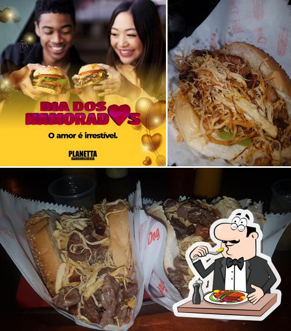 Comida em Planetta hamburgueria