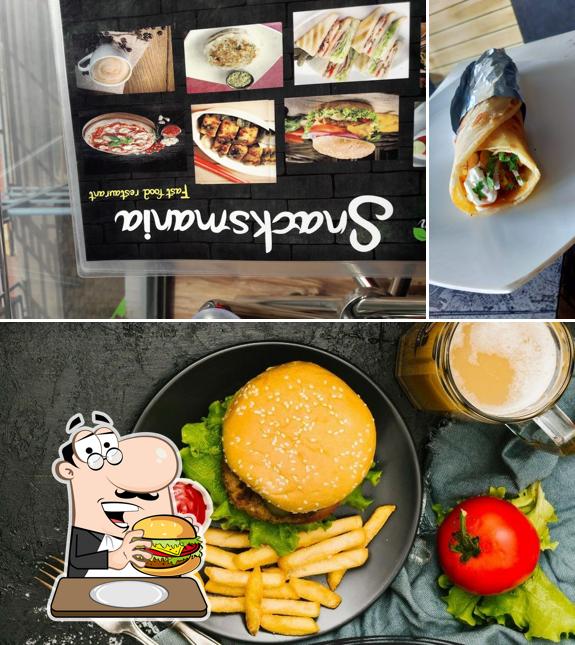 Get a burger at SnacksMania