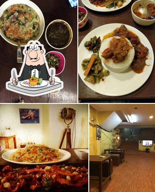 The image of food and interior at Down Under Restaurant