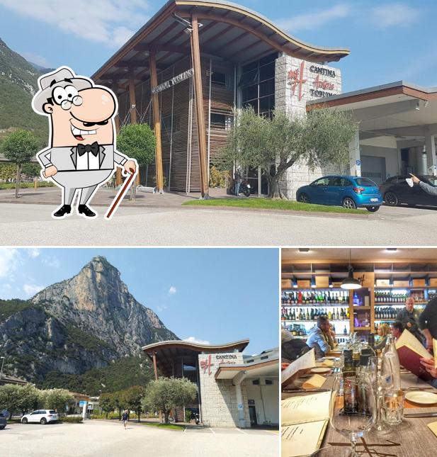 La foto di esterno e bancone da bar da Hosteria Toblino