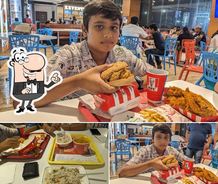 The interior of KFC