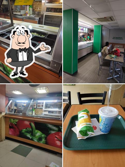 The interior of Subway