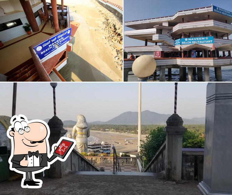 The outside area is an important feature of Naveen Beach Restaurant