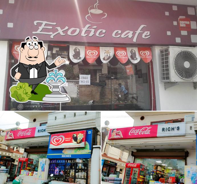 The exterior of Exotic Cafe
