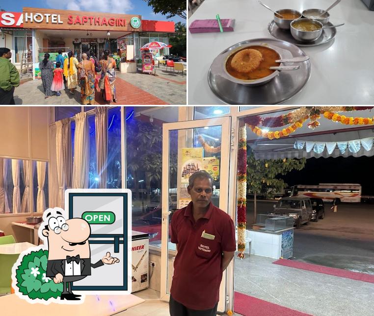 The image of Hotel Sapthagiri Restaurant (Pure Veg)’s exterior and food