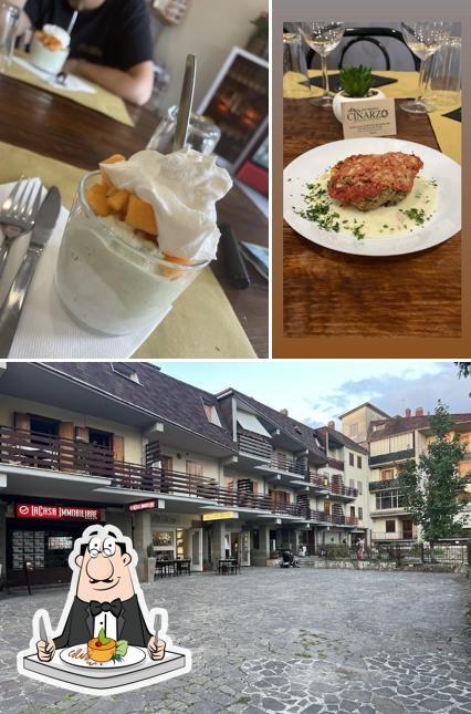 La cibo e esterno del ristorante