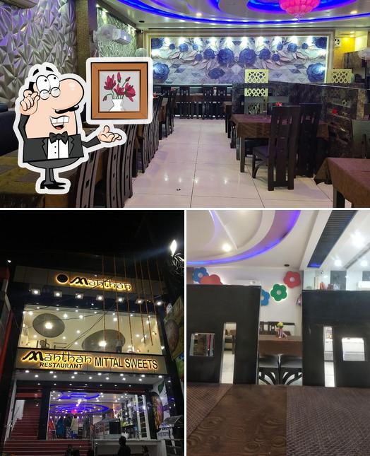The interior of Manthan Restaurant