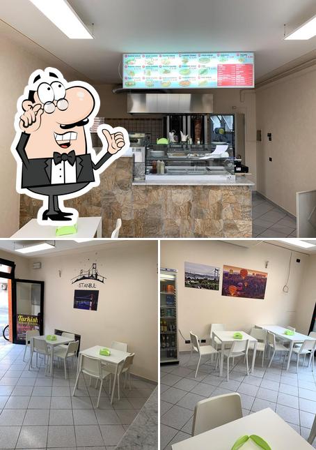 Gli interni di Novellara Turkish kebab e pizza