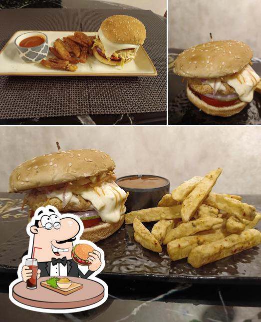 Hamburger at Love Vibe Café & Restaurant