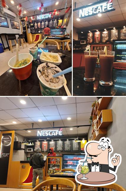 The restaurant's drink and interior